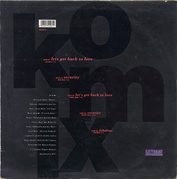 Komix - Let's Get Back To Love - 12 Inch