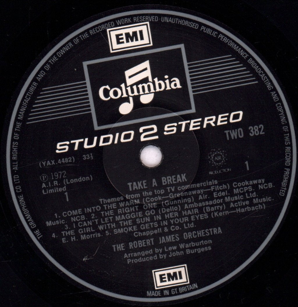 Take A Break - Themes From The Top Tv Commercials - Lp