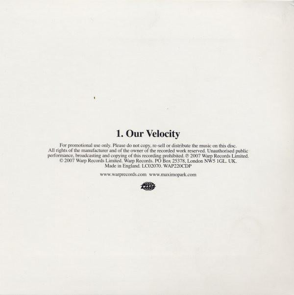 Maximo Park - Our Velocity - Cd