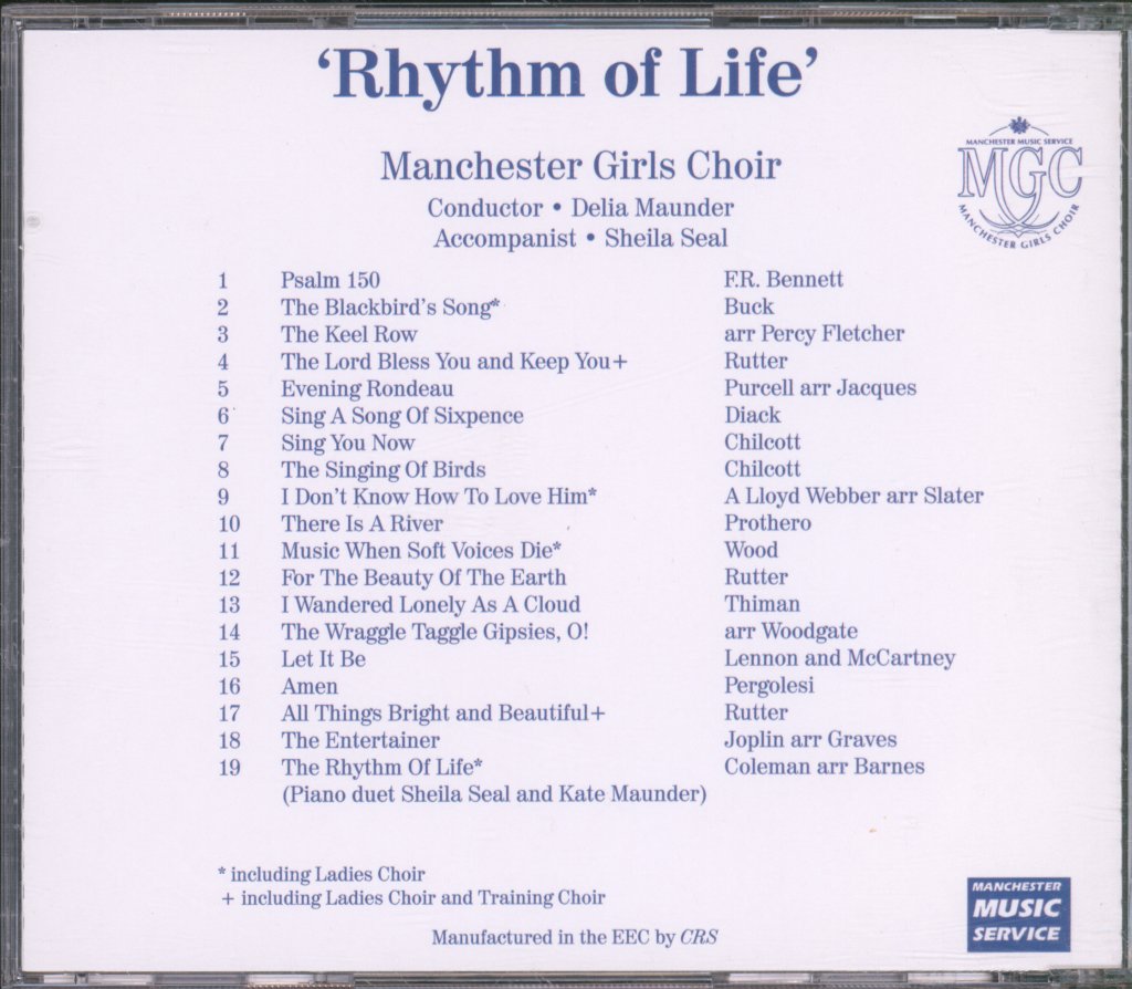 Manchester Girls Choir - Rhythm of Life - Cd