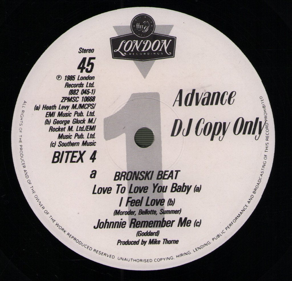 Bronski Beat - I Feel Love - 12 Inch