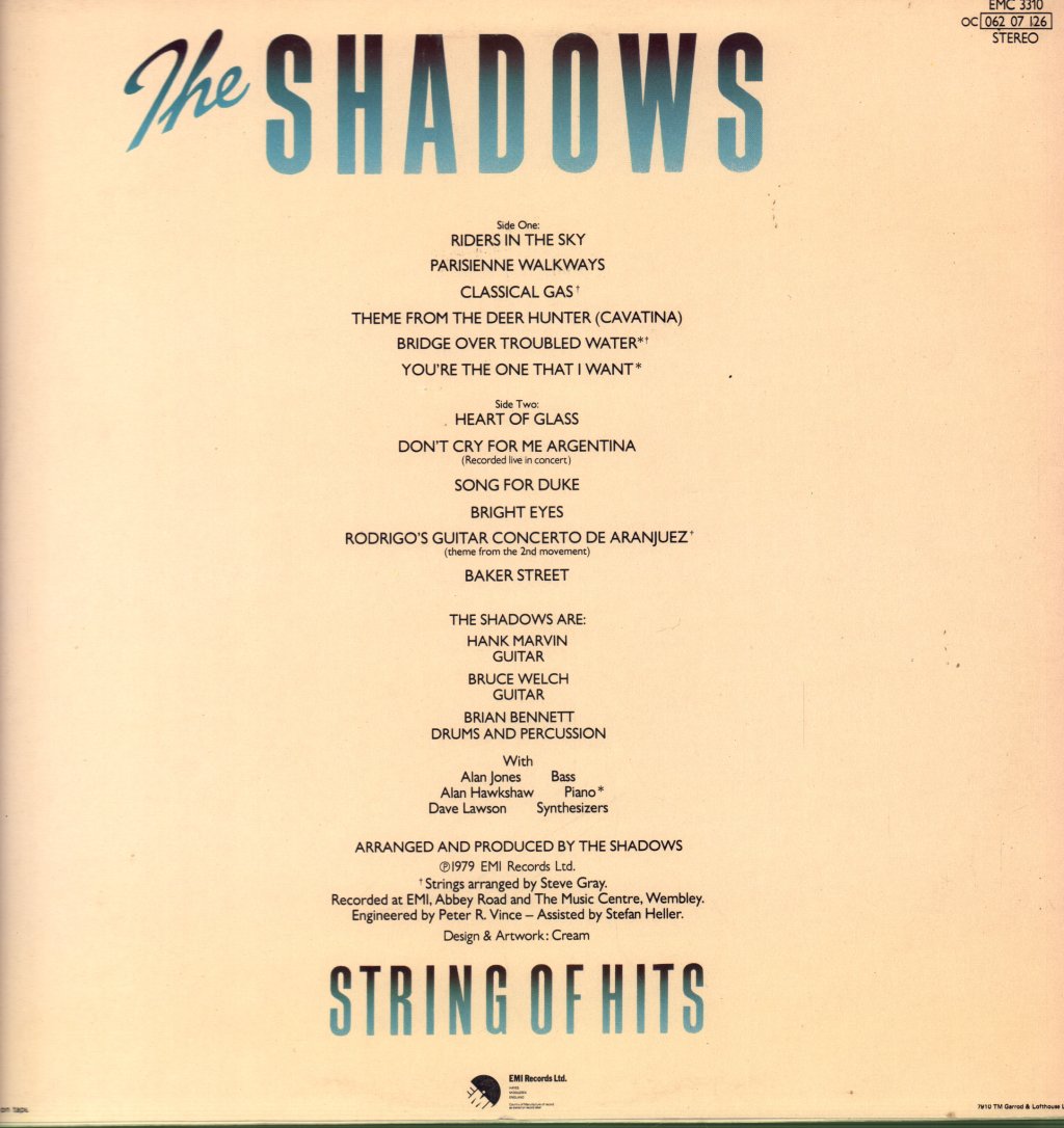 Shadows - String Of Hits - Lp