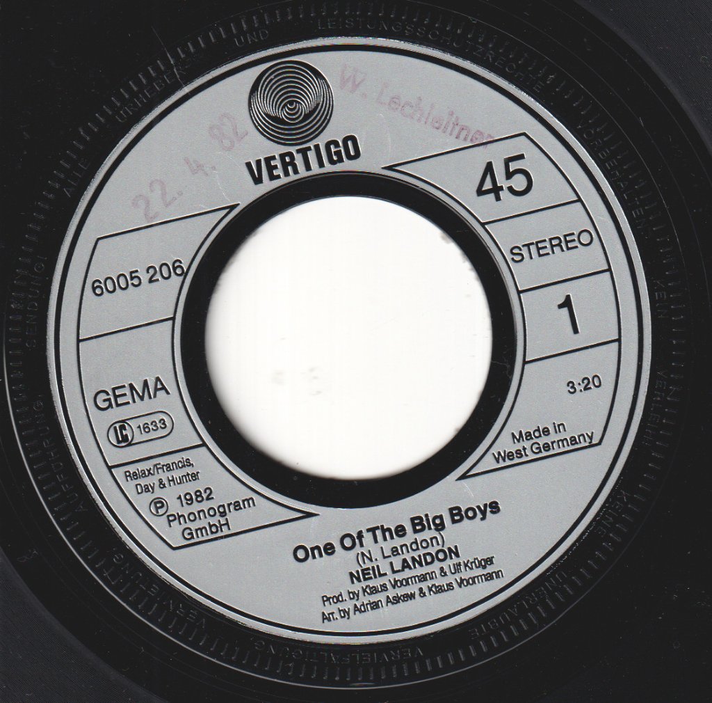 Neil Landon - One Of The Big Boys - 7 Inch
