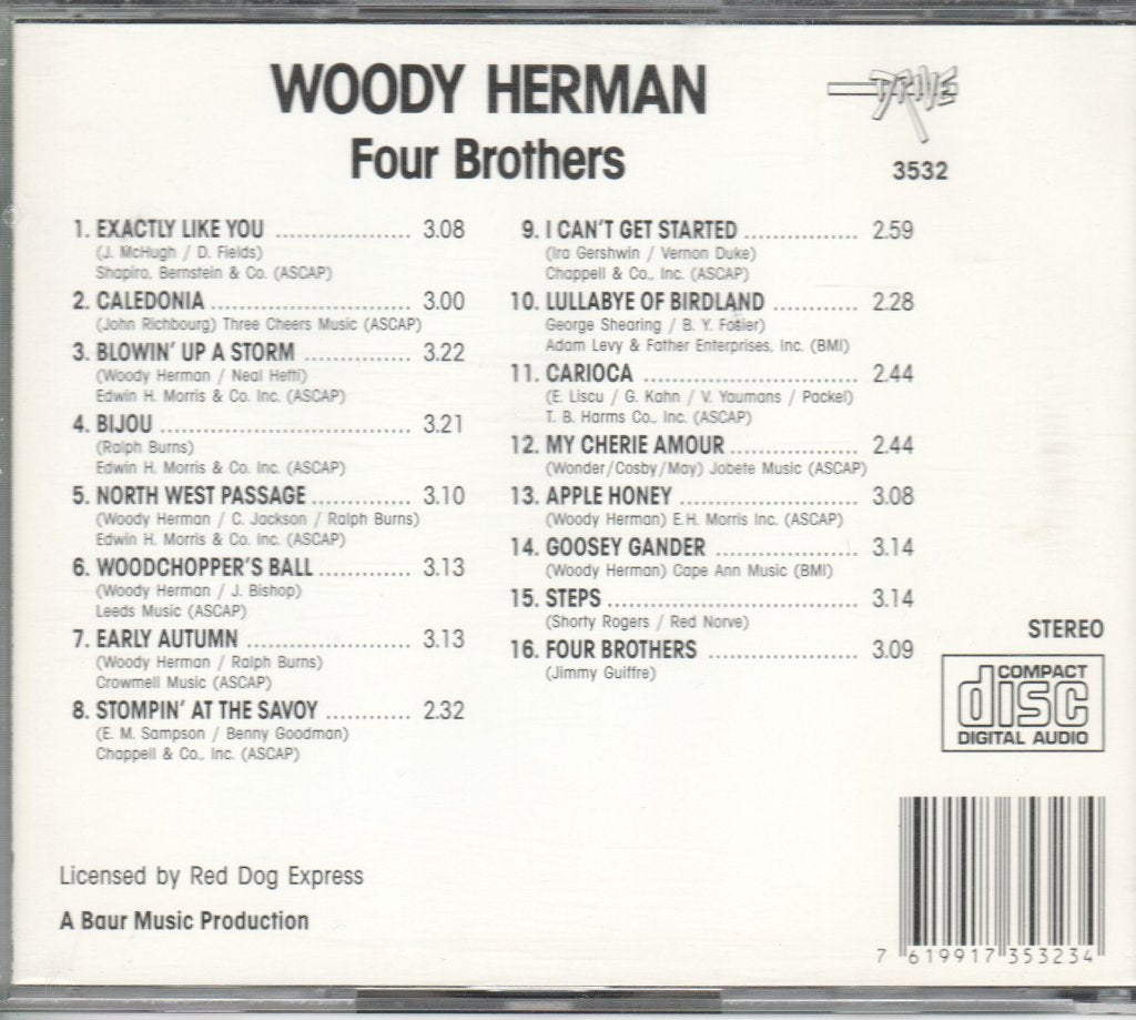 Woody Herman - Four Brothers - Cd