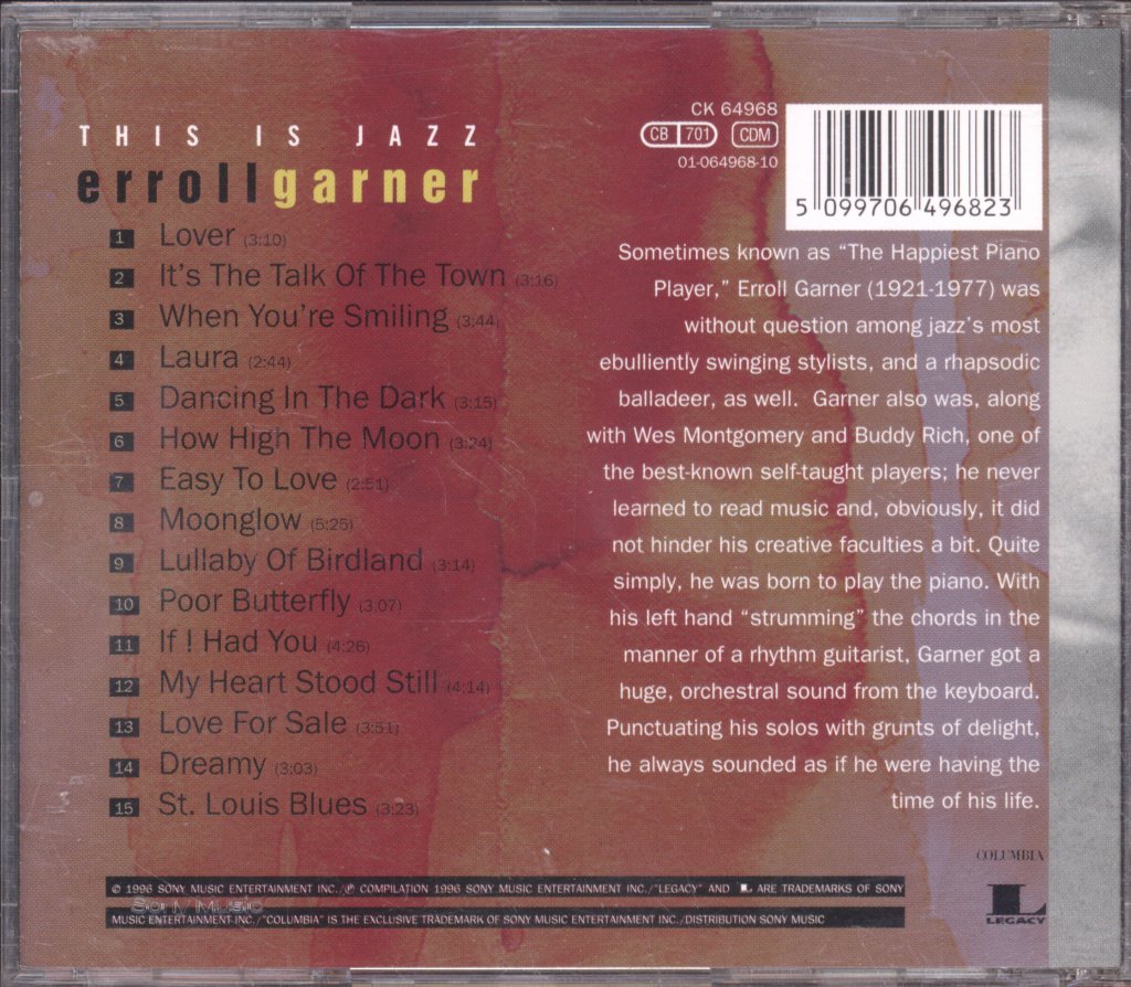 Erroll Garner - This Is Jazz - Cd