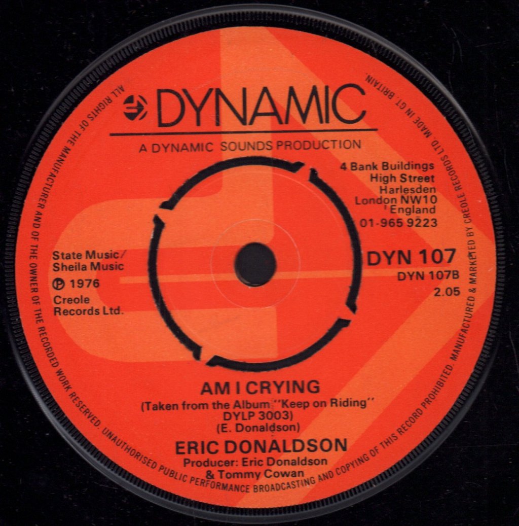 Eric Donaldson - Keep On Riding - 7 Inch