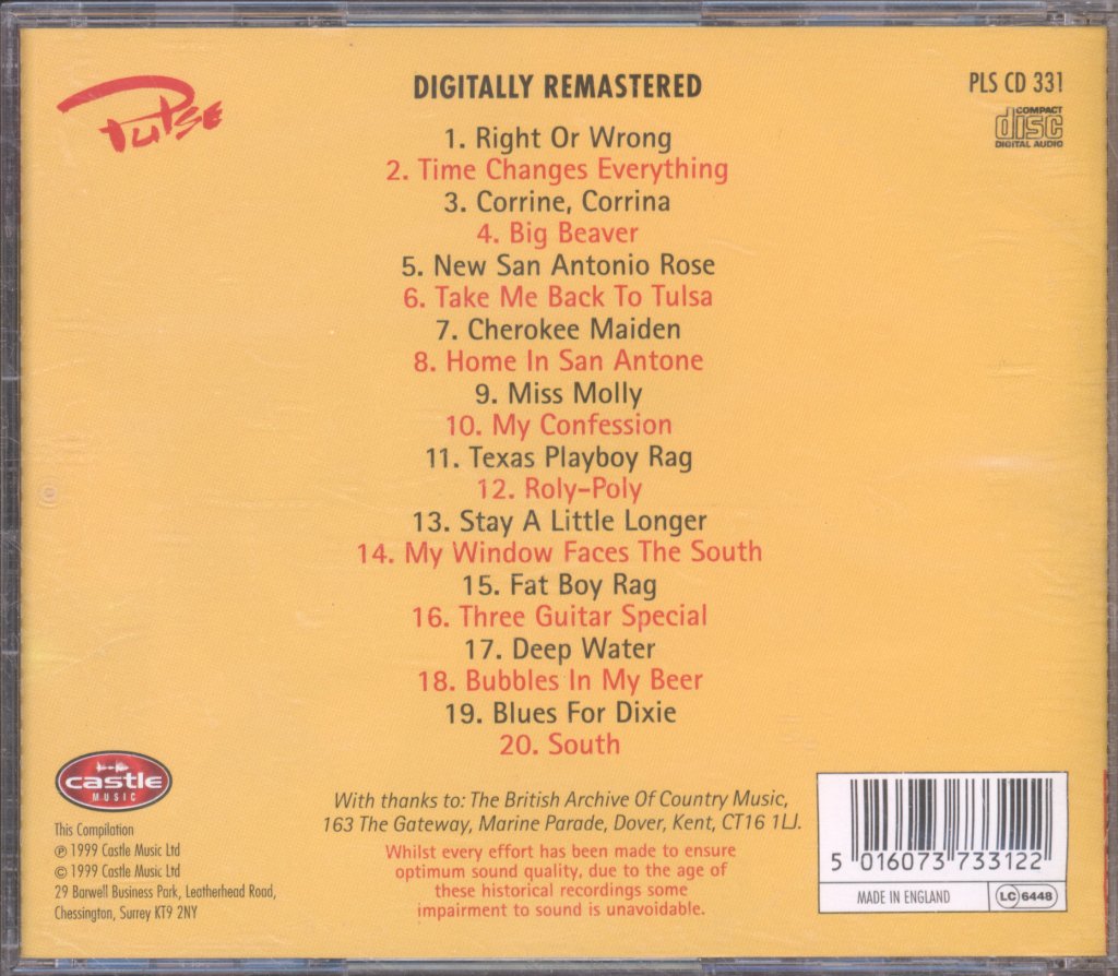 Bob Wills & His Texas Playboys - Famous Country Music Makers - Cd