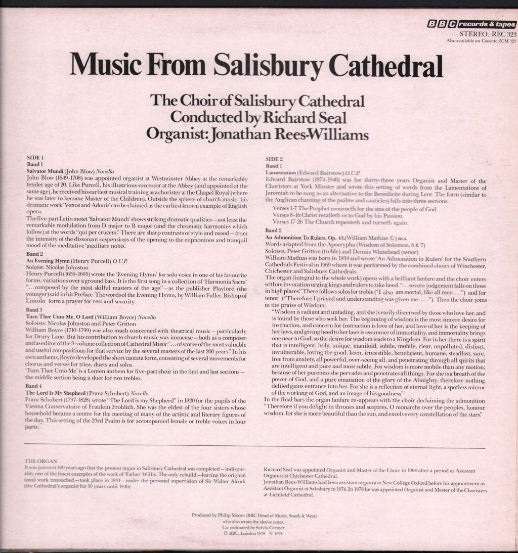 Choir Of Salisbury Cathedral - Music From Salisbury Cathedral - Lp
