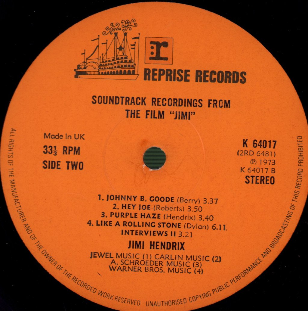 Jimi Hendrix - Sound Track Recordings - Double Lp