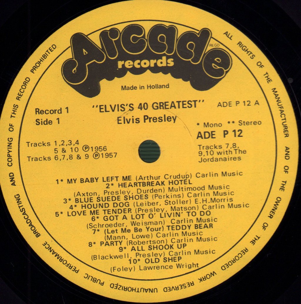 Elvis Presley - 40 Greatest - Double Lp