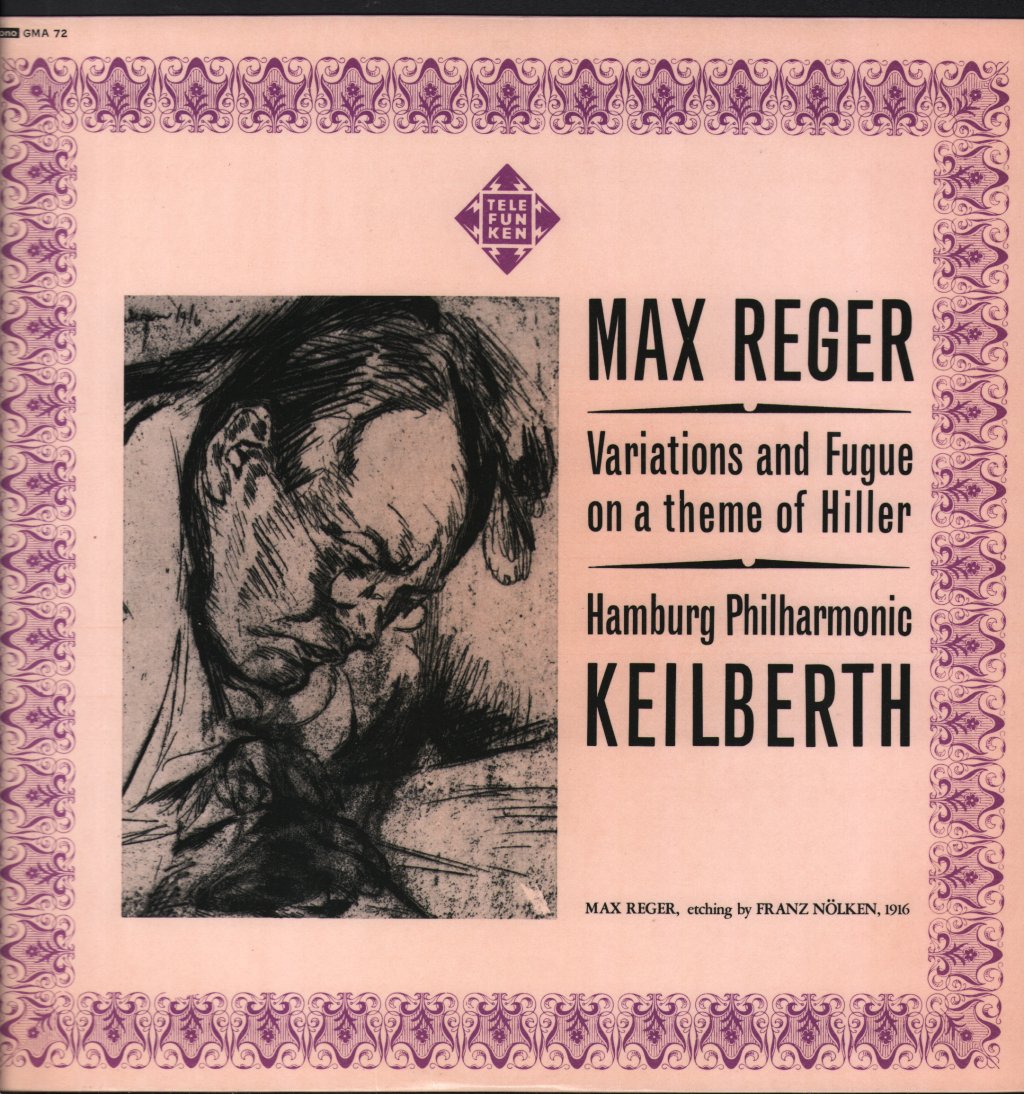 Joseph Keilbert / Hamburg Philharmonic Orchestra - Max Reger - Variations And Fugue On A Theme Of Hiller - Lp