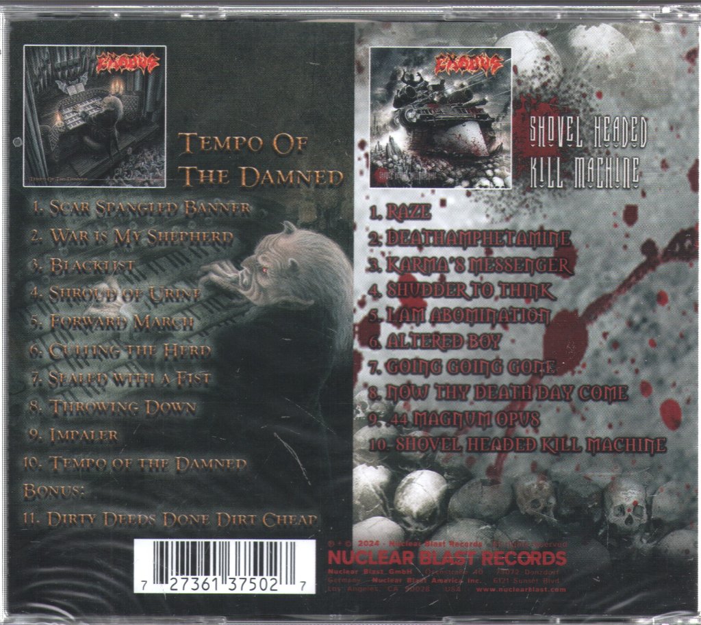 Exodus - Tempo Of The Damned / Shovel Headed Kill Machine - Double Cd