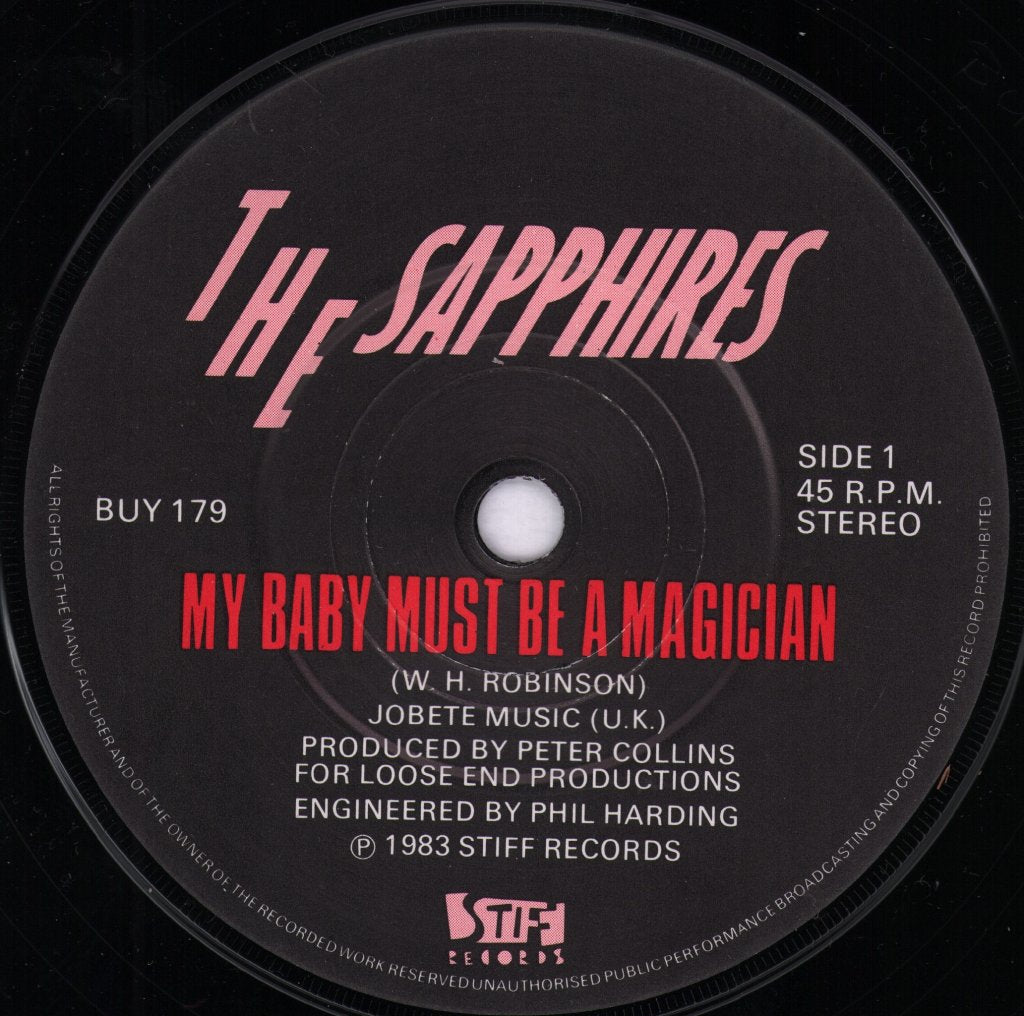 Sapphires - My Baby Must Be A Magician - 7 Inch