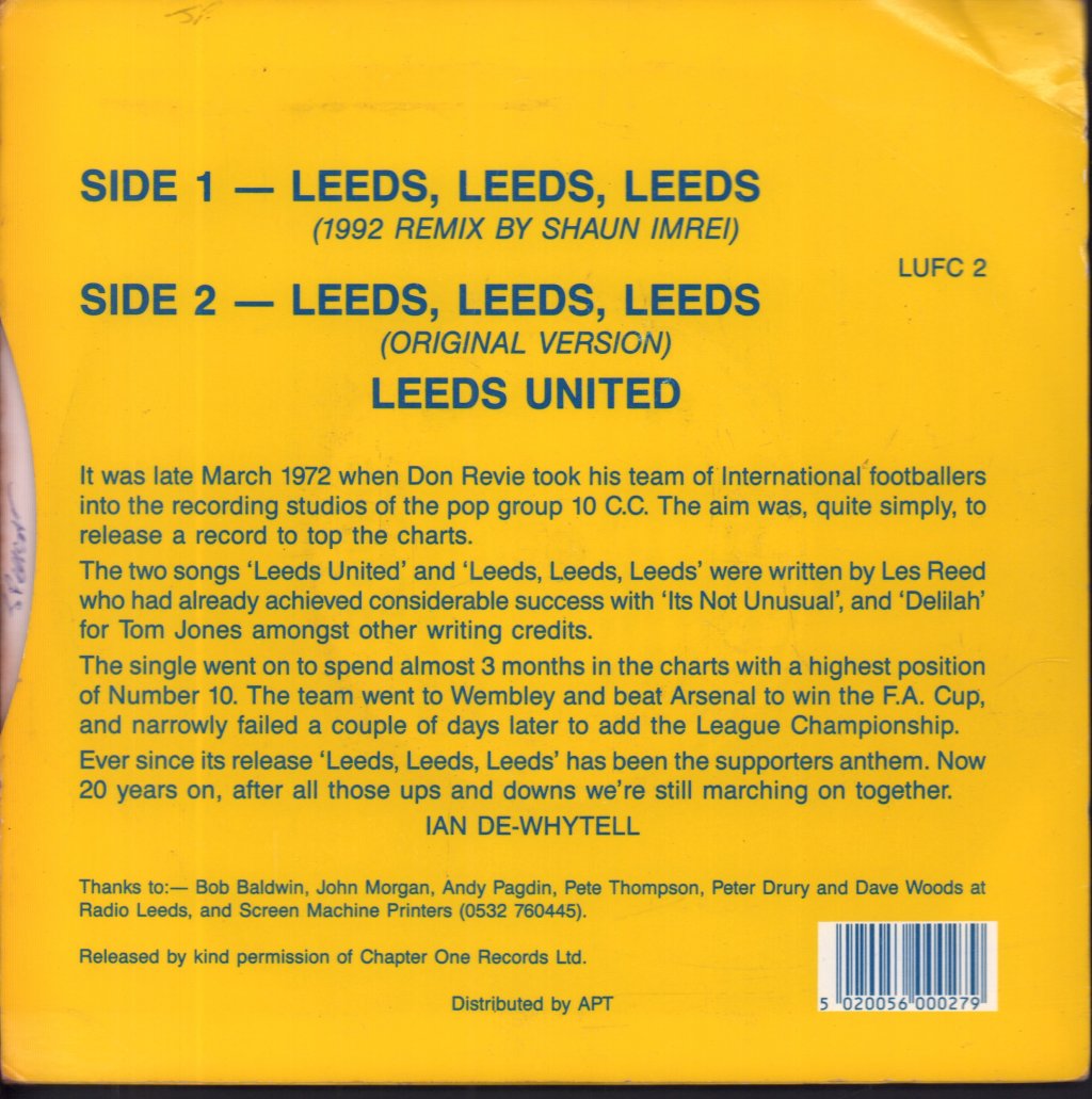 Leeds United - Leeds Leeds Leeds - 7 Inch