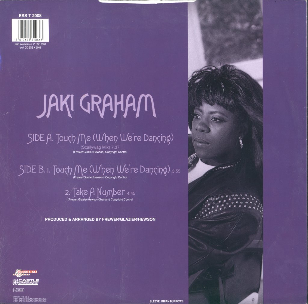 Jaki Graham - Touch Me When We're Dancing - 12 Inch