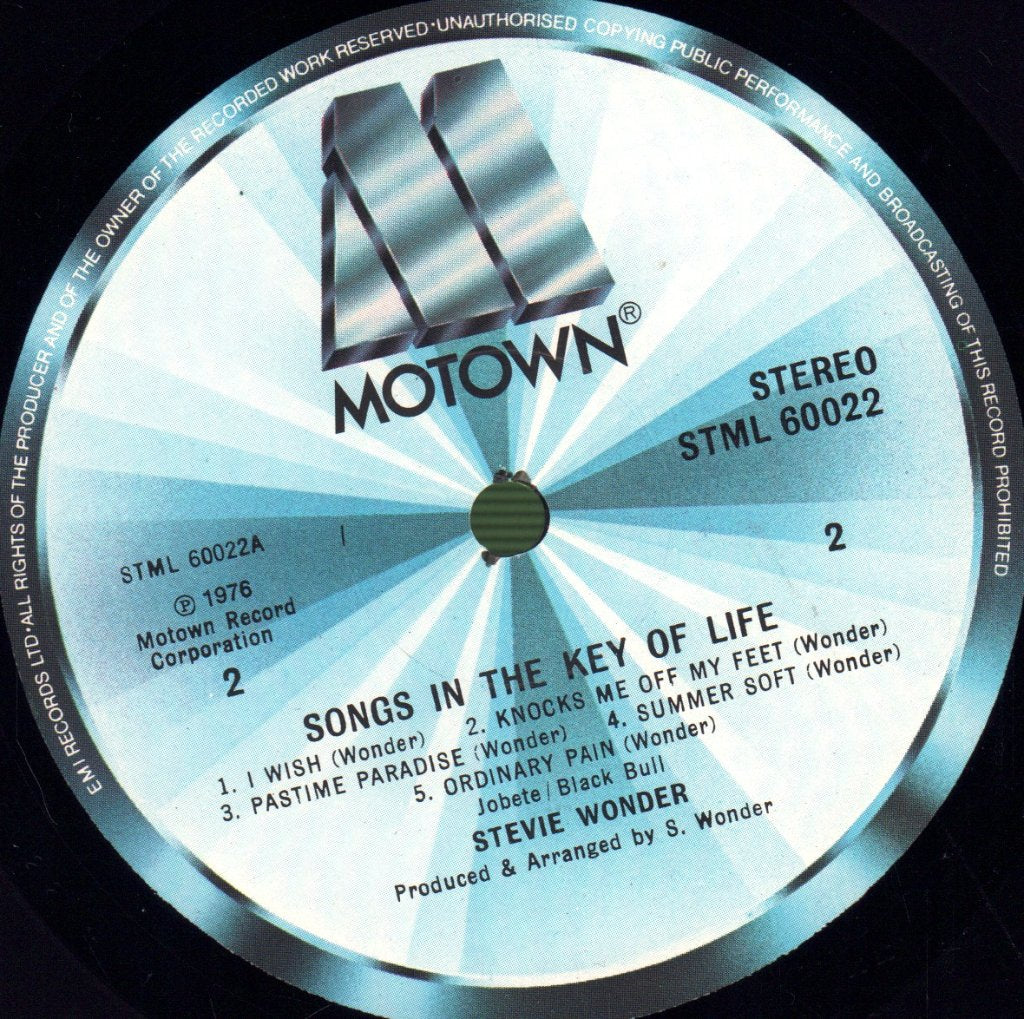 Stevie Wonder - Songs In The Key Of Life - Double Lp