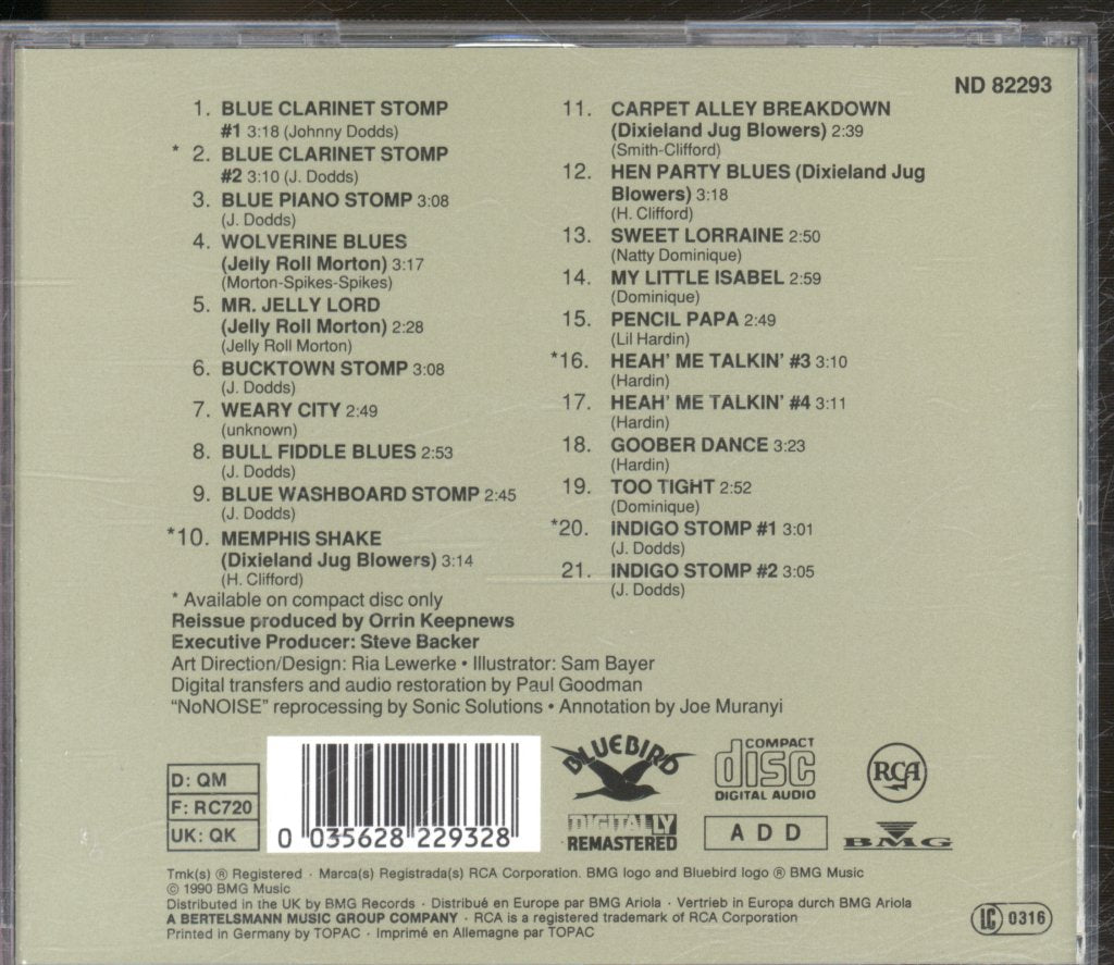 Johnny Dodds - Blue Clarinet Stomp - Cd
