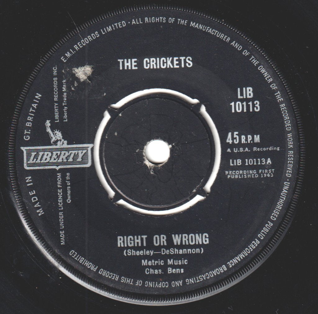 Crickets - Right Or Wrong - 7 Inch