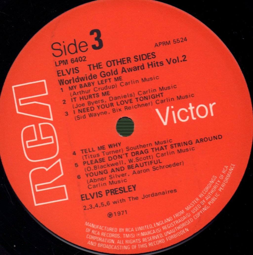 Elvis Presley - Other Sides - Worldwide Gold Award Hits - Vol. 2 - Lp Box Set