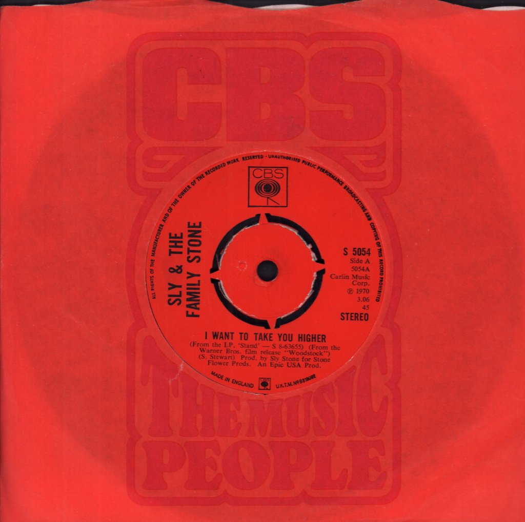 Sly & The Family Stone - I Want To Take You Higher - 7 Inch