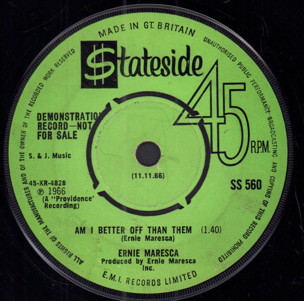 Ernie Maresca - Rockin' Boulevard Street - 7 Inch