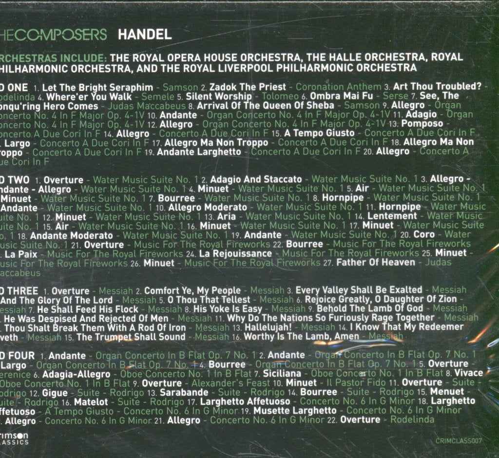 Various Artists - Composers Handel - Cd Set