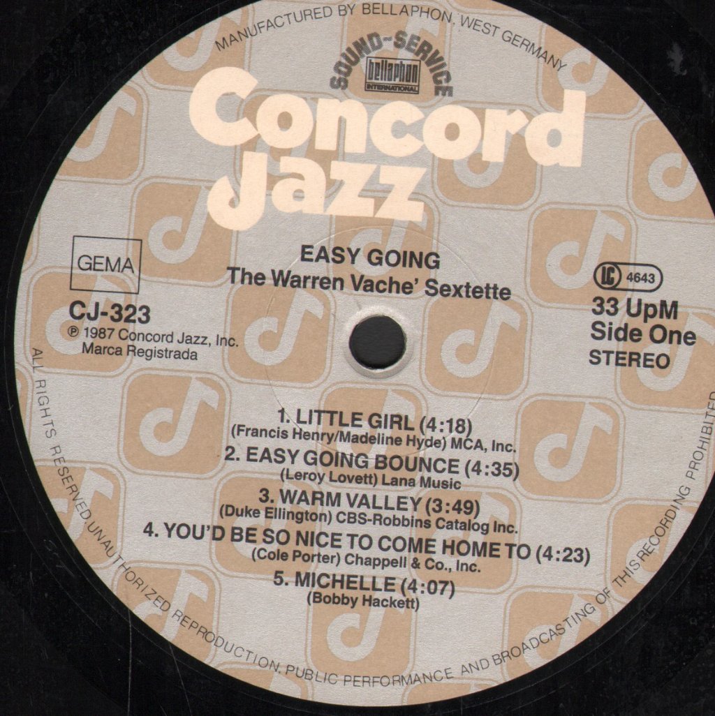 Warren Vache Sextette - Easy Going - Lp