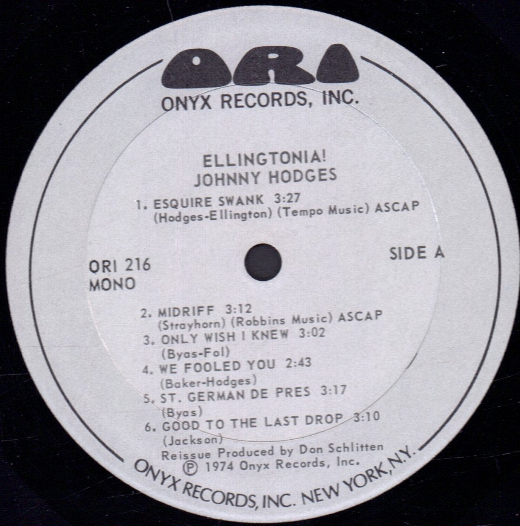 Johnny Hodges - Ellingtonia! - Lp