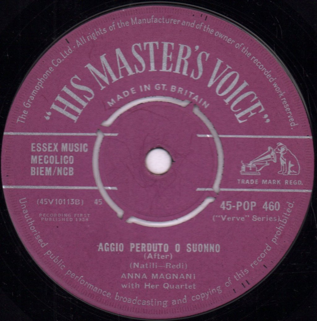 Anna Magnani - Scapricciatiello (Infatuation) - 7 Inch