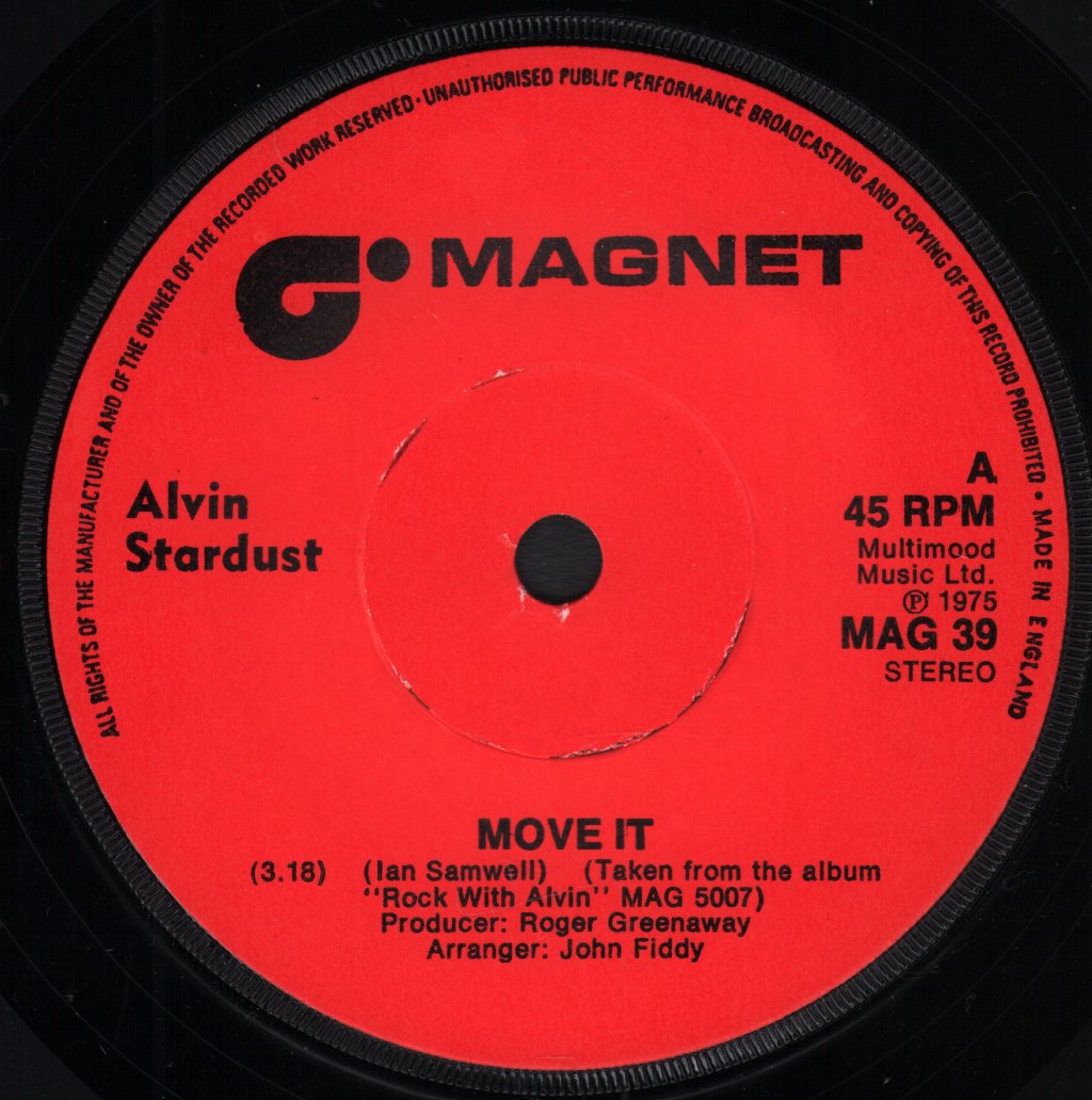 Alvin Stardust - Move It - 7 Inch