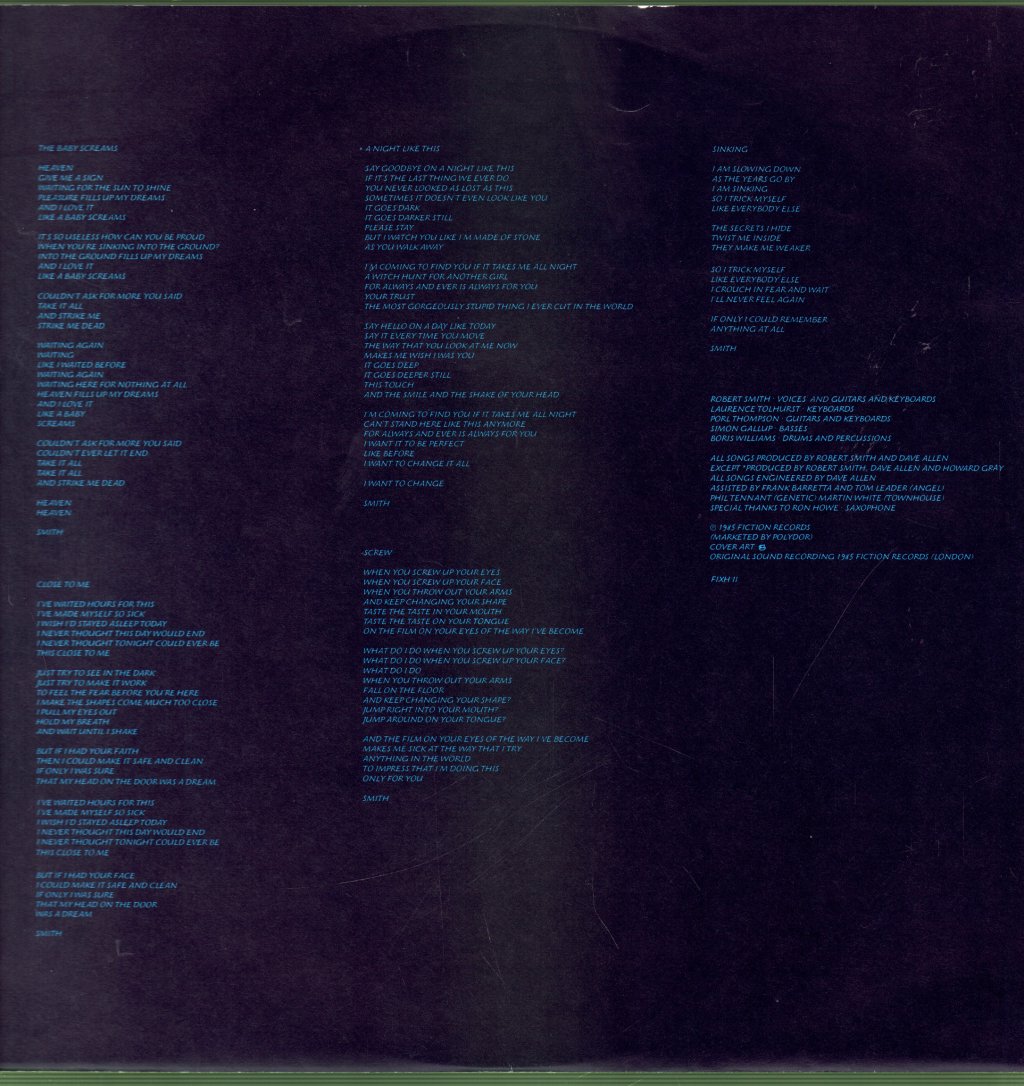 Cure - Head On The Door - Lp