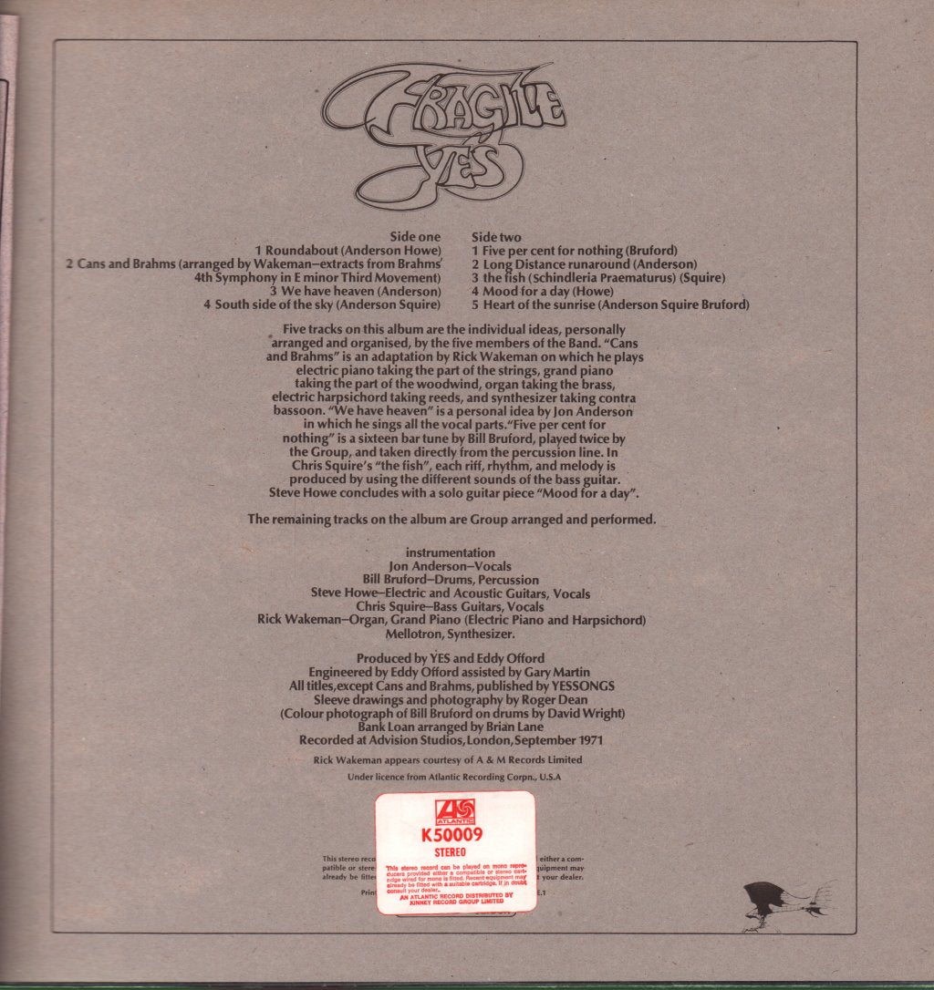 Yes - Fragile - Lp