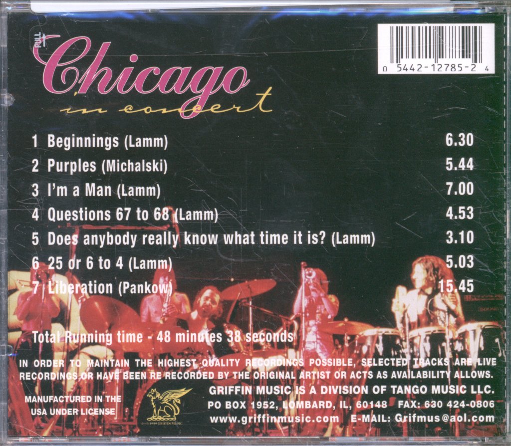 Chicago - In Concert - Cd