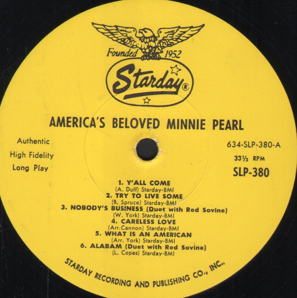 Minnie Pearl - America's Beloved Minnie Pearl - Lp