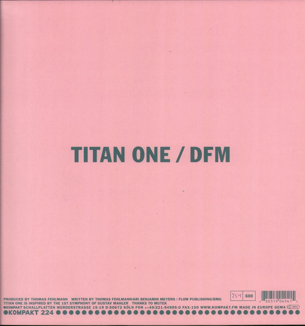 Thomas Fehlmann - Live With Strings And Percussion - Titan One / DFM - 12 Inch