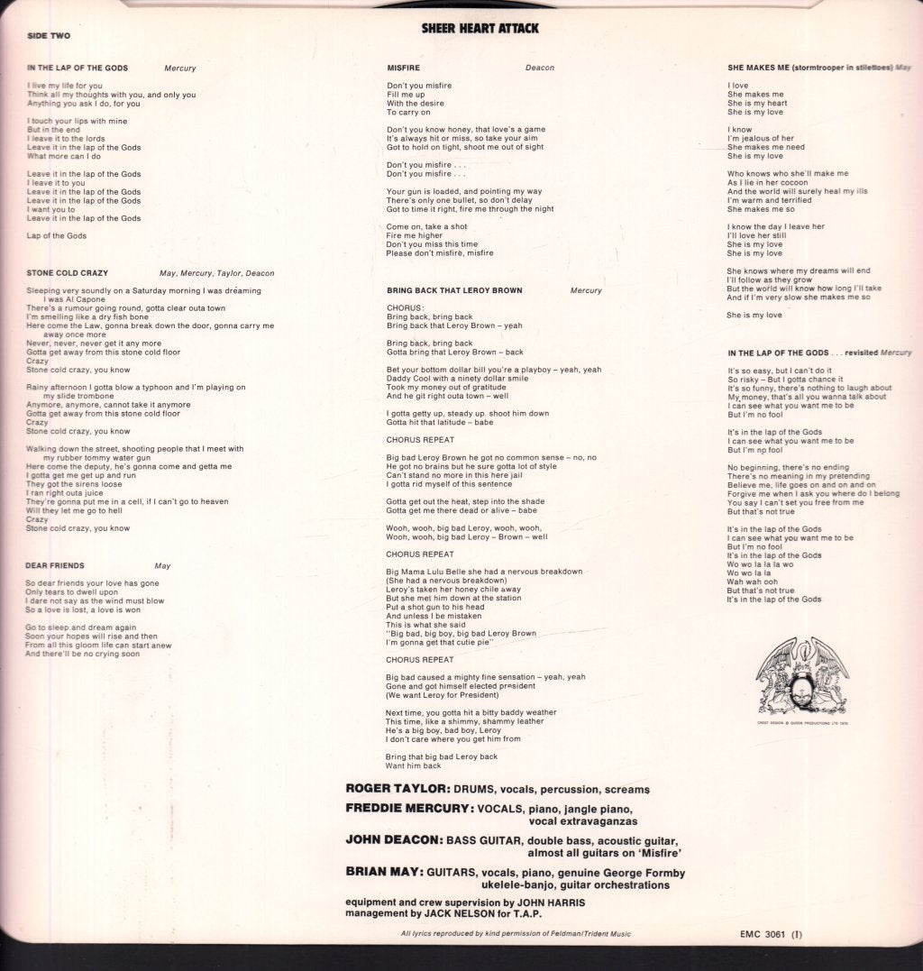 Queen - Sheer Heart Attack - Lp