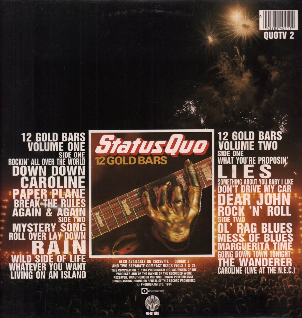 Status Quo - 12 Gold Bars Volume 1+1 - Double Lp