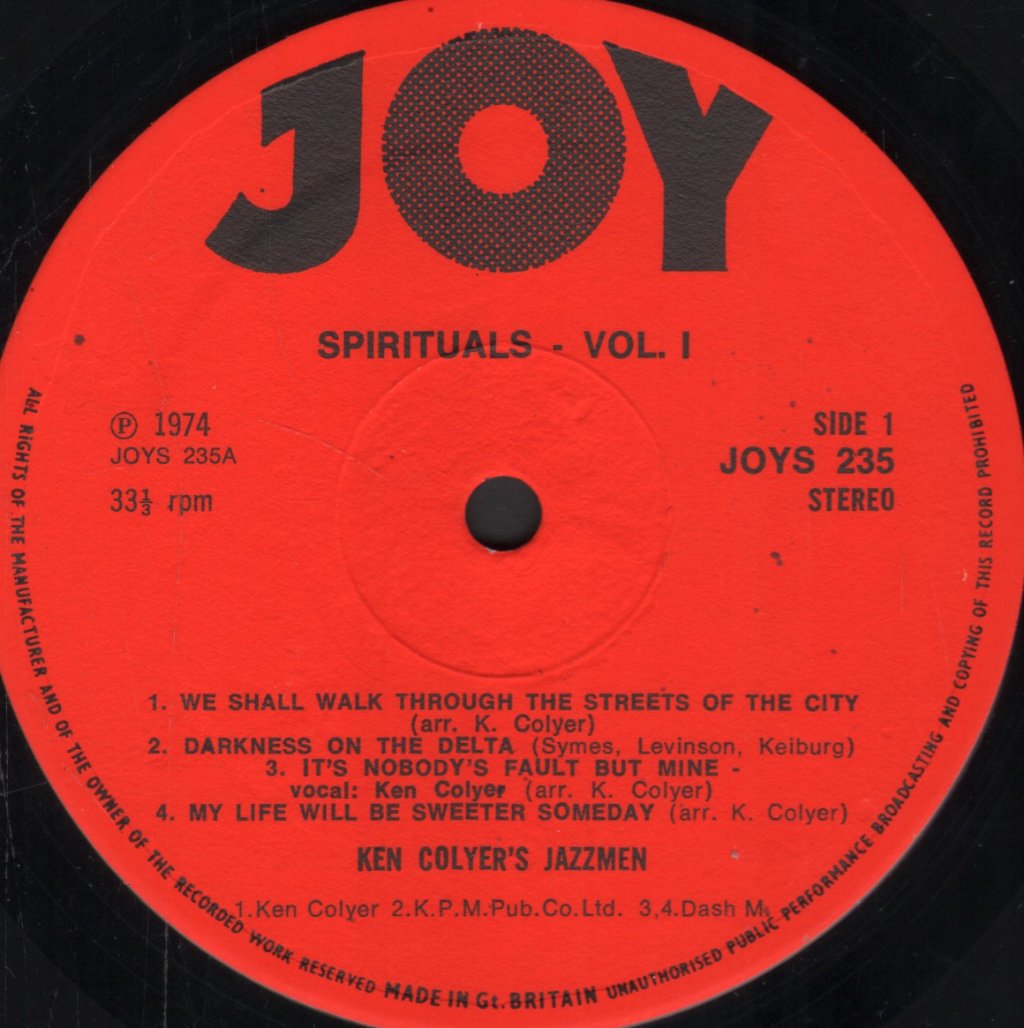 Ken Colyer's Jazzmen - Spirituals Vol 1 - Lp