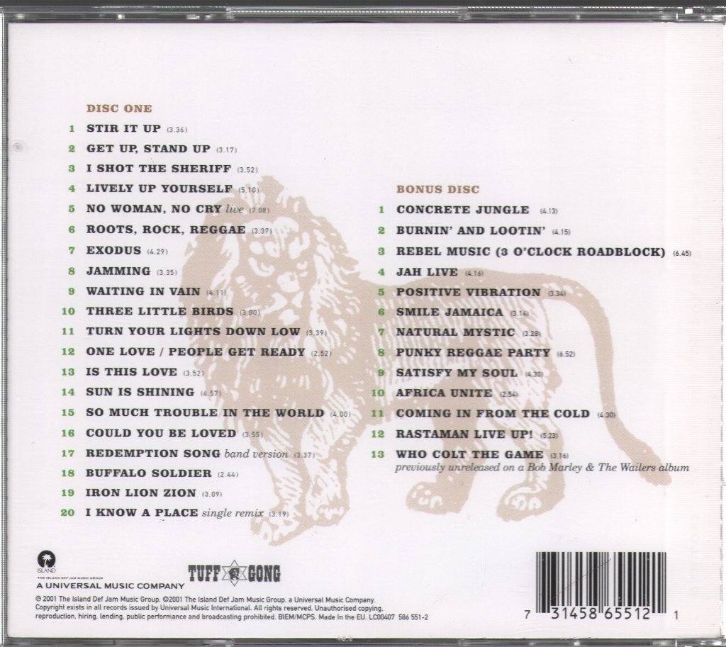Bob Marley & The Wailers - One Love: The Very Best Of Bob Marley & The Wailers - Double Cd