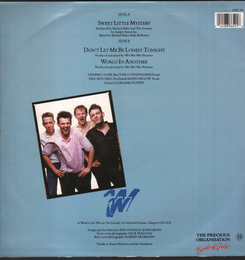 Wet Wet Wet - Sweet Little Mystery - 12 Inch