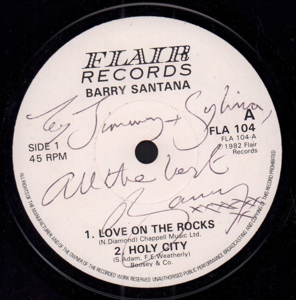 Barry Santana - Love On The Rocks - 7 Inch