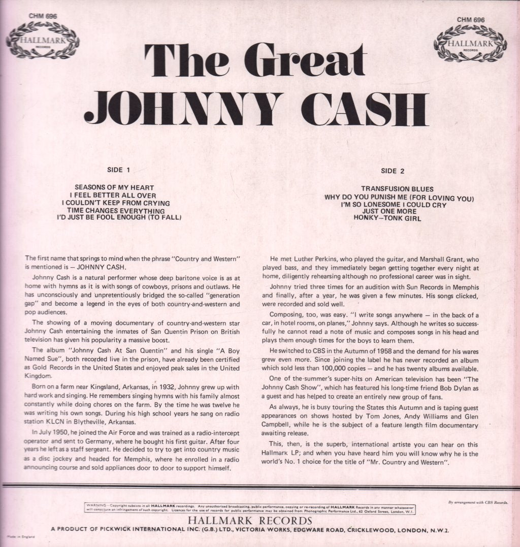 Johnny Cash - Great - Lp
