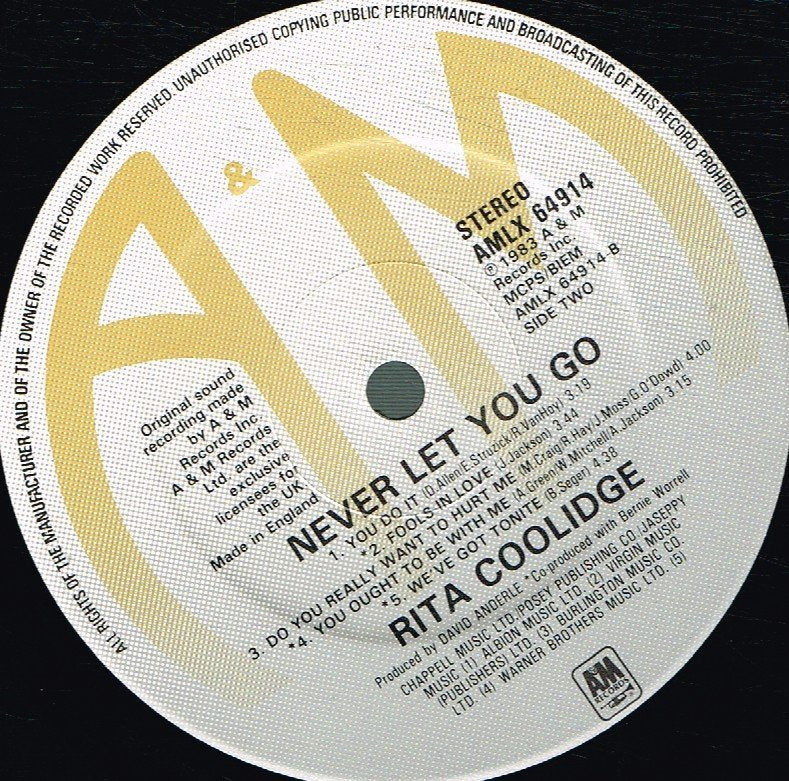 Rita Coolidge - Never Let You Go - Lp