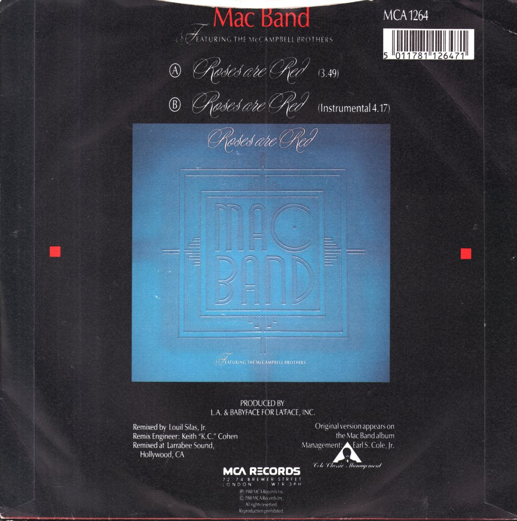Mac Band Featuring The McCampbell Brothers - Roses Are Red - 7 Inch