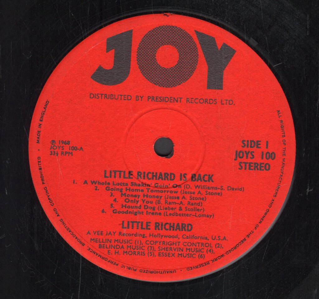 Little Richard - Little Richard Is Back - Lp