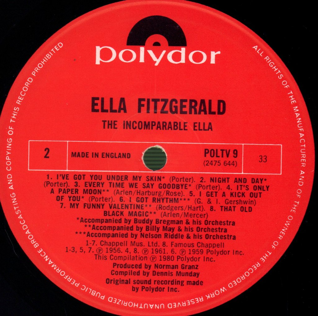 Ella Fitzgerald - Incomparable Ella - Lp
