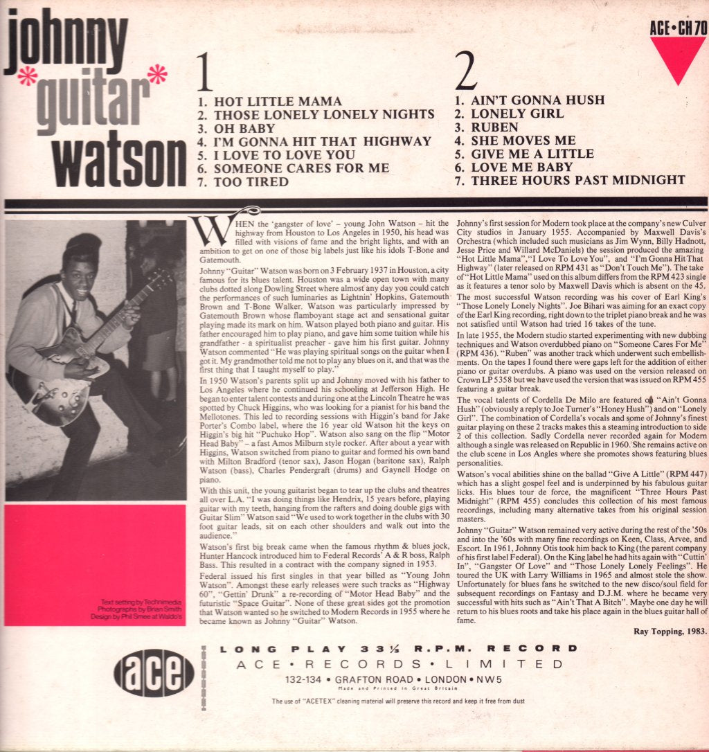 Johnny Guitar Watson - Hit The Highway - Lp