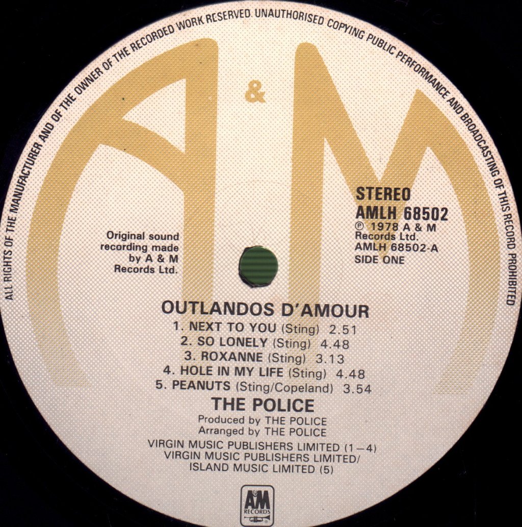 Police - Outlandos D'amour - Lp