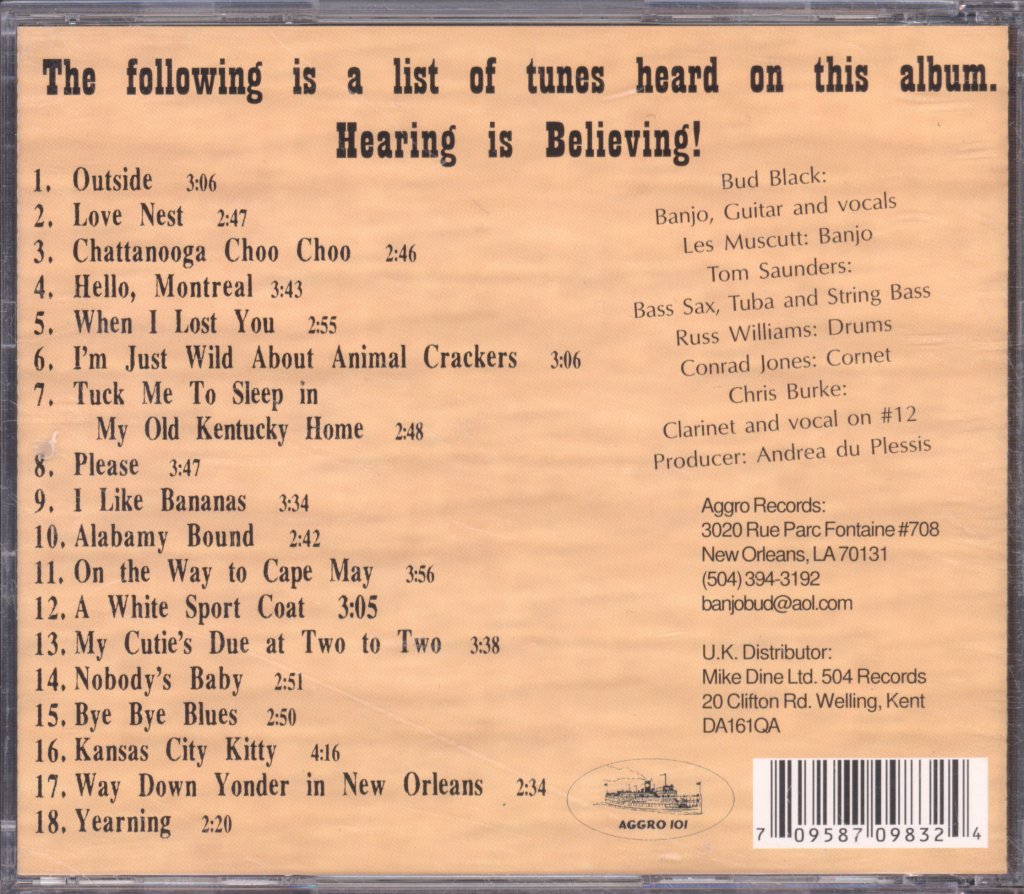 Bud Black & Les Muscutt - Aggravation - Cd