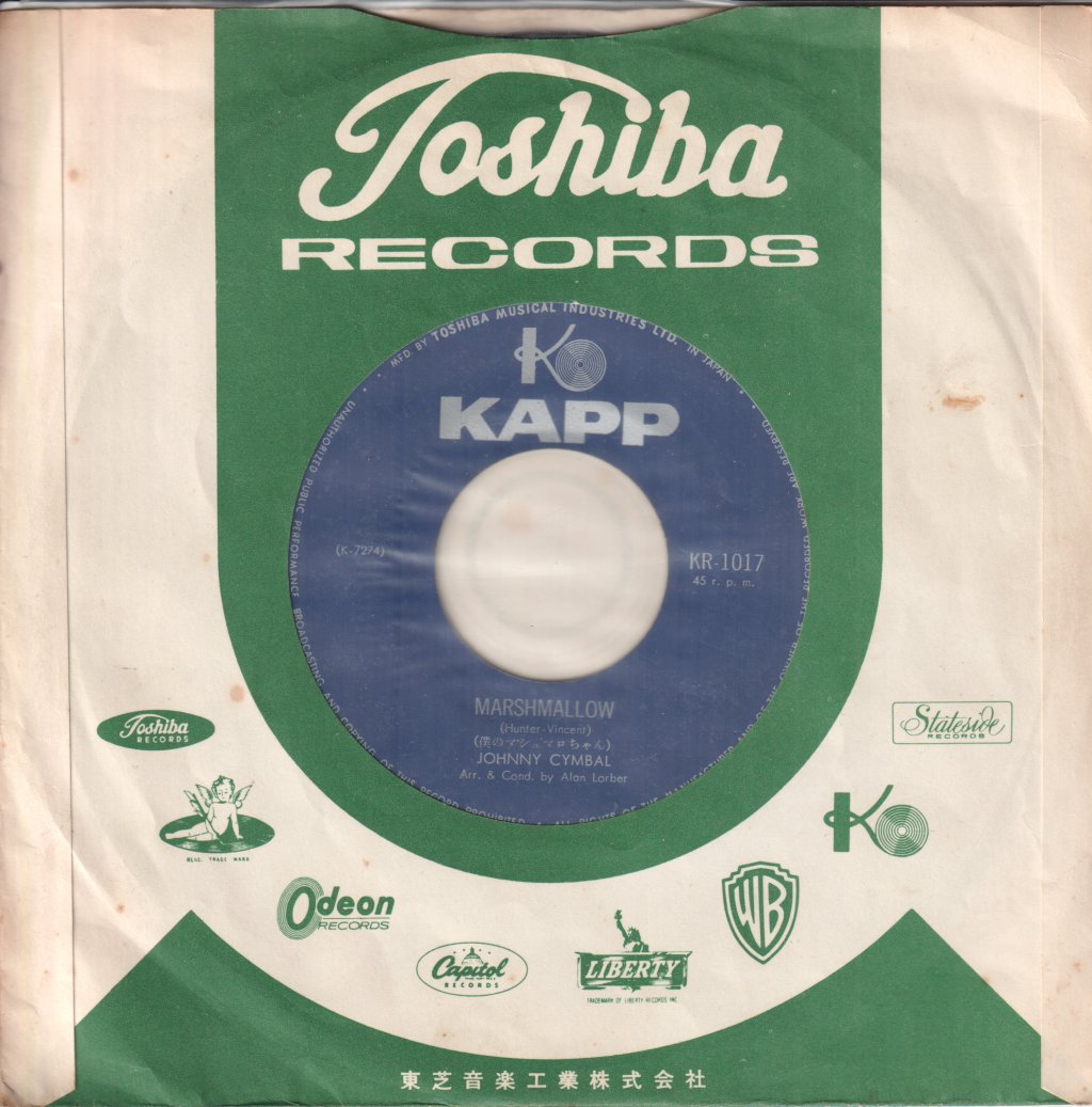 Johnny Cymbal - Marshmallow - 7 Inch